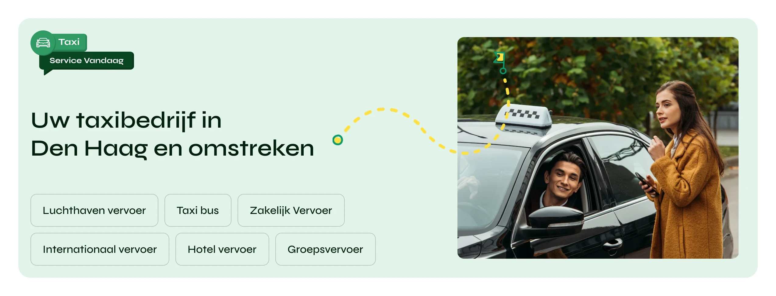 Taxi Service Vandaag website