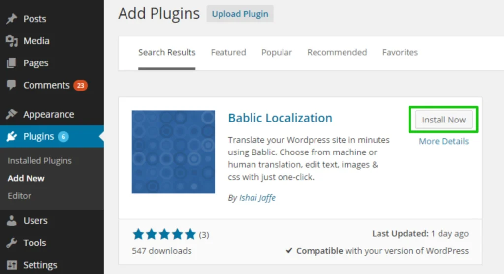 Bablic in WordPress
