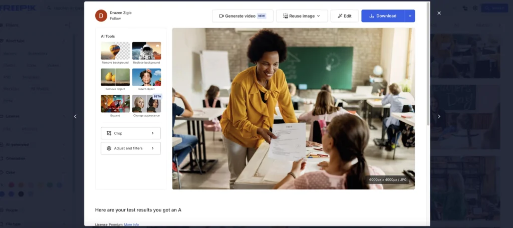 Freepik voorbeeld