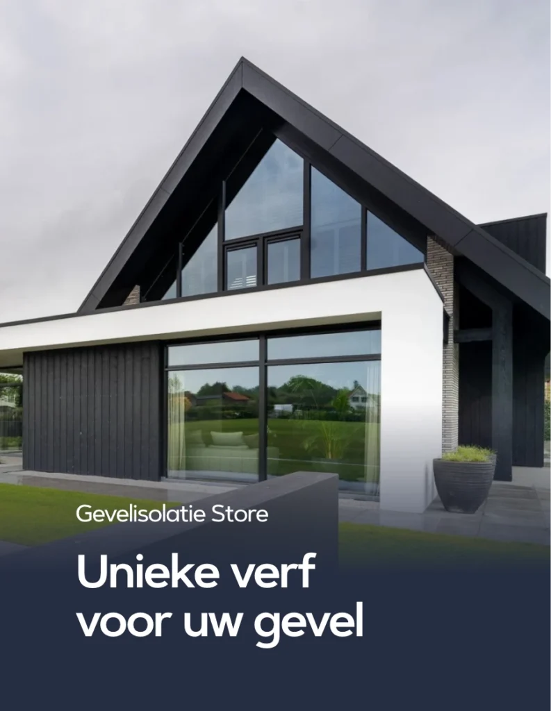 Gevelisolatie Store — Unieke verf voor uw gevel, met een moderne woning met zwarte gevelbekleding