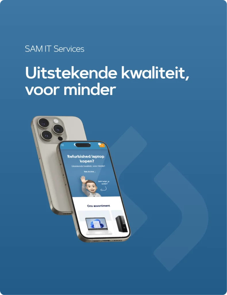 SAM IT Services — Uitstekende kwaliteit voor minder, de webshop voor refurbished laptops op een telefoon
