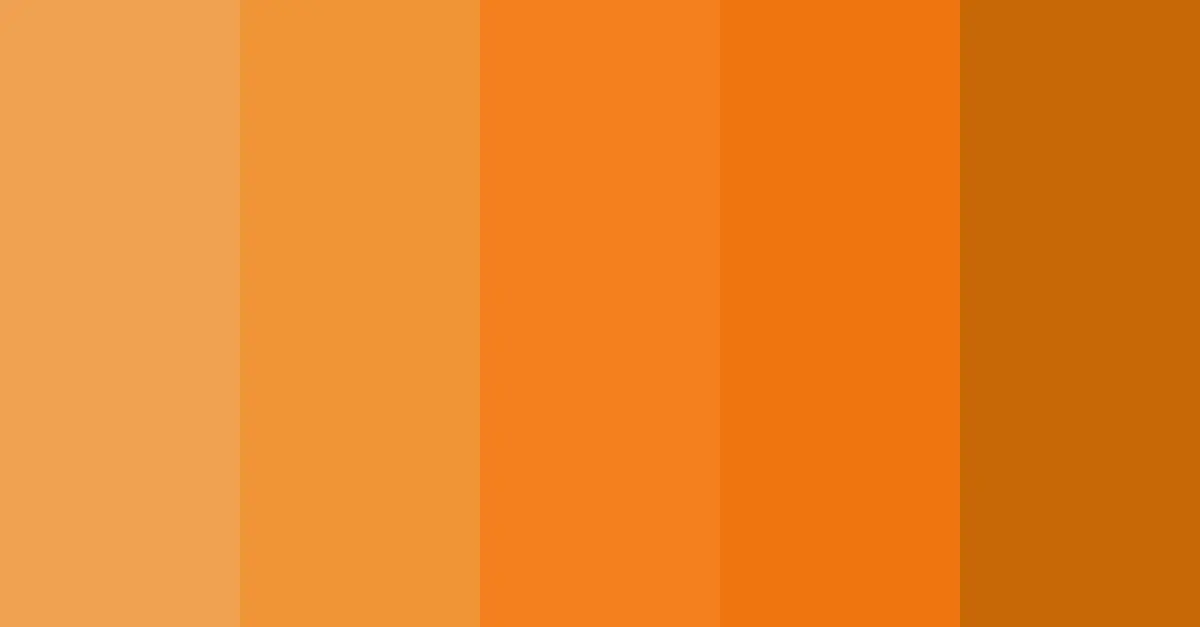 Verschillende tinten van oranje