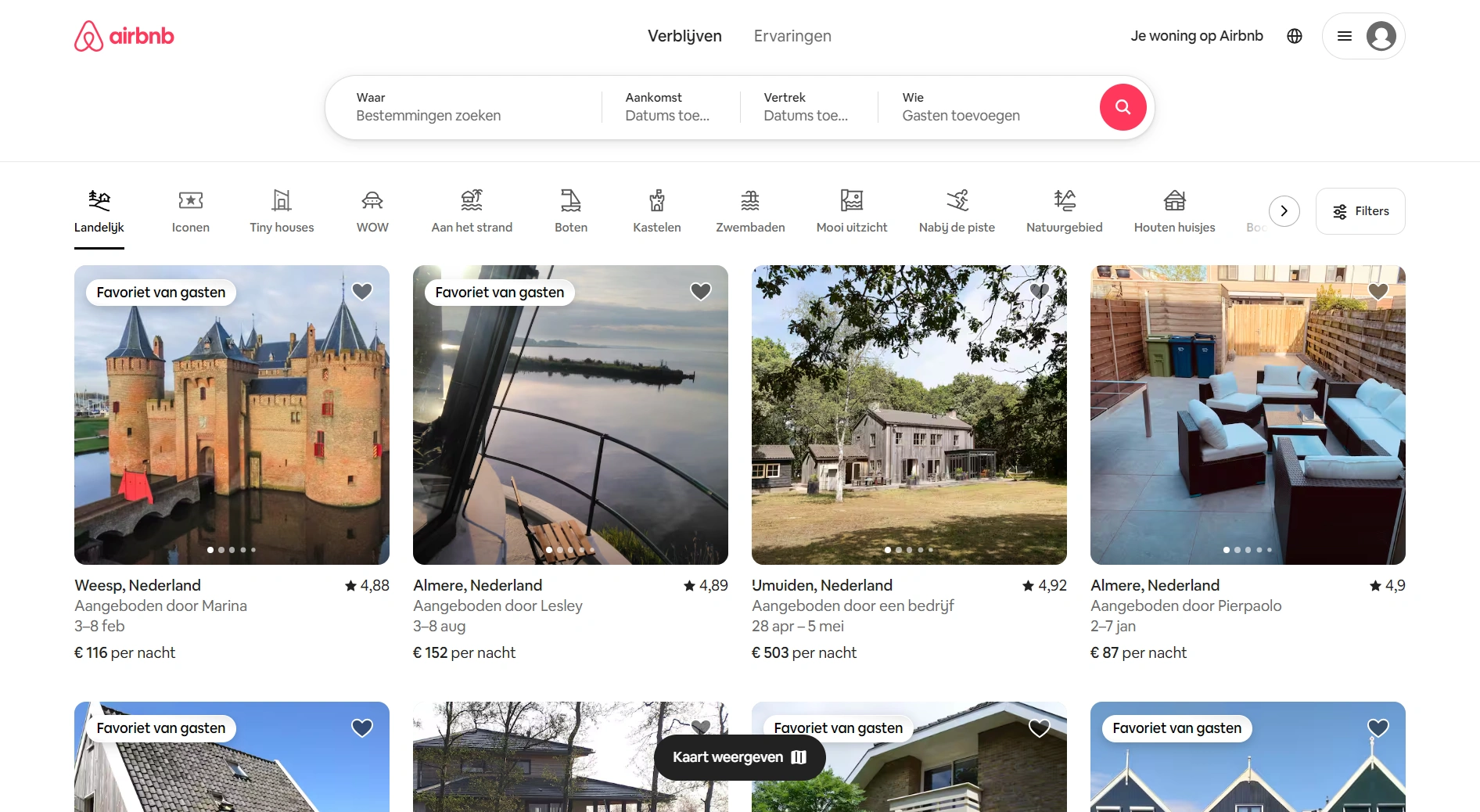 Een voorbeeld van correct kleurgebruik in marketing (AirBnB))