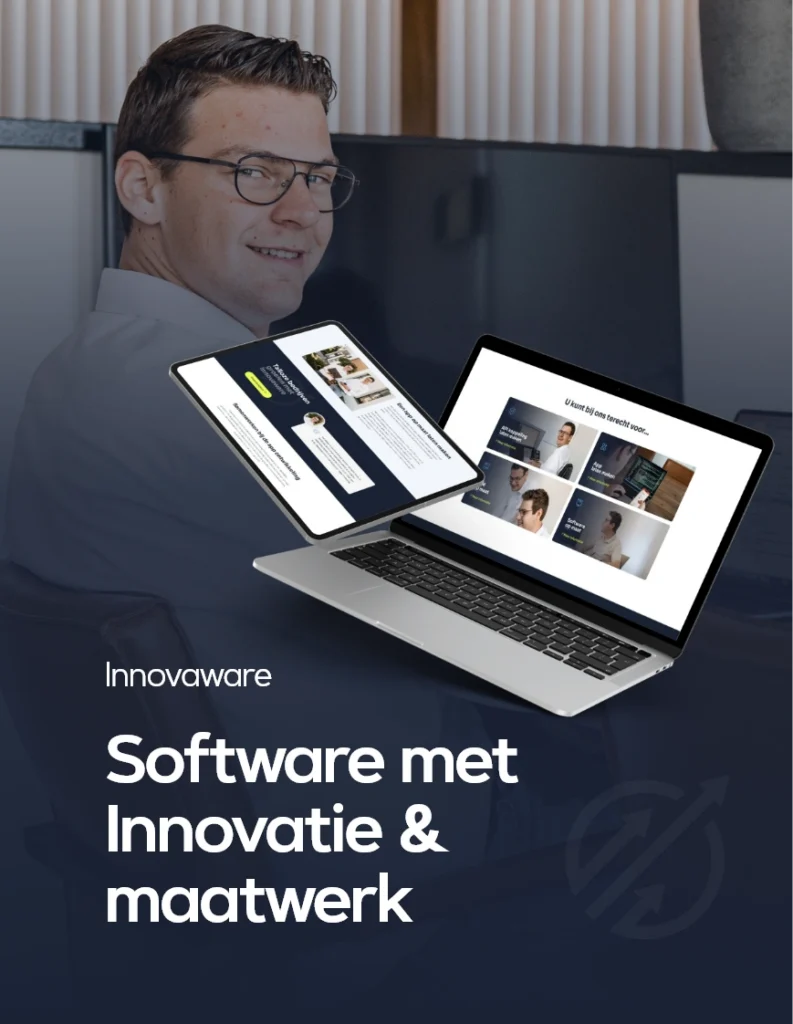 Innovaware — Software met innovatie & maatwerk, de website op een laptop en een tablet