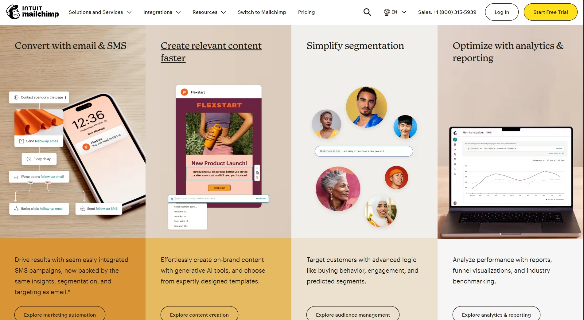 Een voorbeeld van correct kleurgebruik in marketing (Mailchimp)