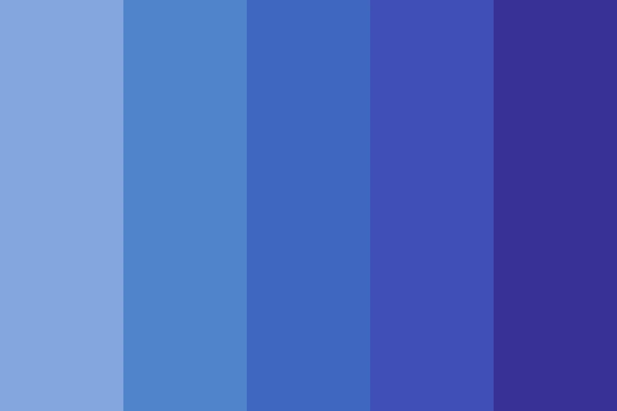 Verschillende tinten van blauw