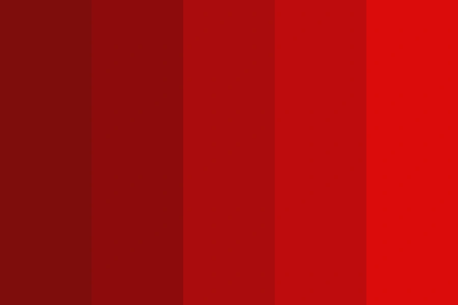 Verschillende tinten van Rood